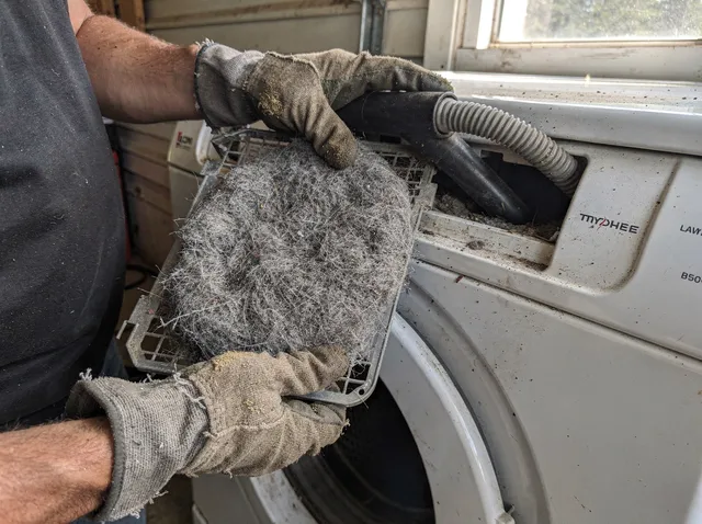 Cleaning Dryer Lint Trap in Pasadena, CA